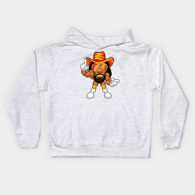 Savage Potato Head Kids Hoodie by Rumble's Blue and Friends Too 